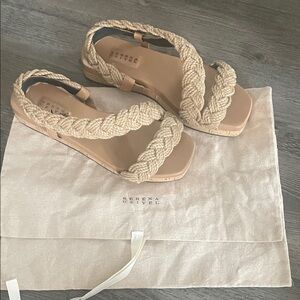 Beige Braided Women's Sandals